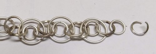 Judy Larson's Jumbled Lacy Chain - , Contemporary Wire Jewelry, Butane Torch, Soldering, Solder,  attach and fuse small rings 